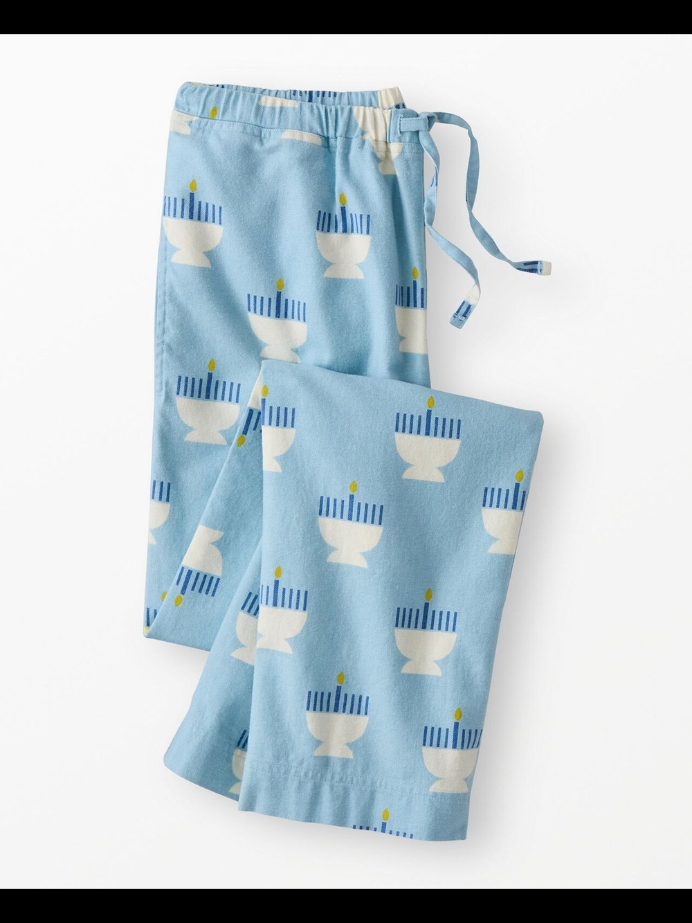 Hanna Andersson Adult Menorah Hanukkah Pajama Pants L Cotton Holiday Cozy